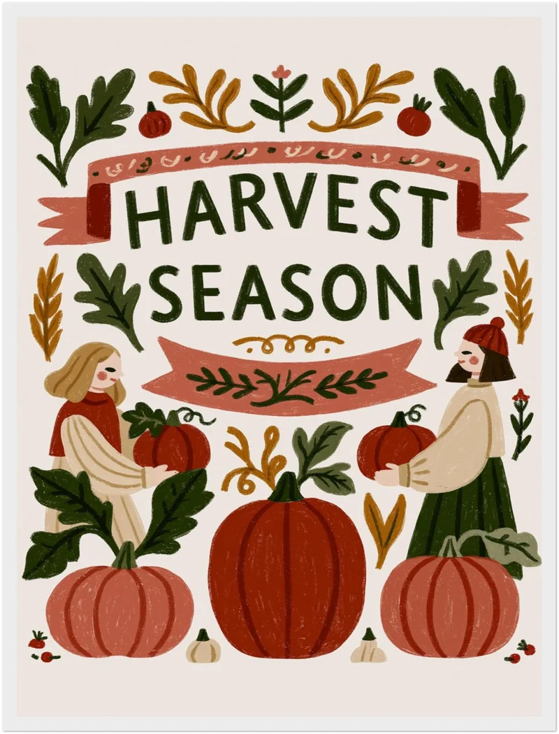 Ernte im Herbstgarten Poster