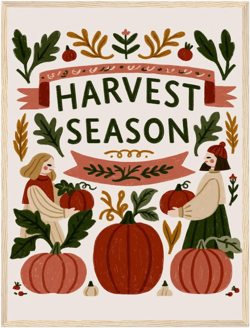 Ernte im Herbstgarten Poster