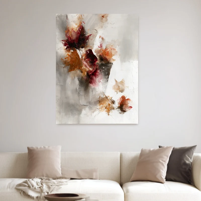 Herbstblumen Ölgemälde Leinwand