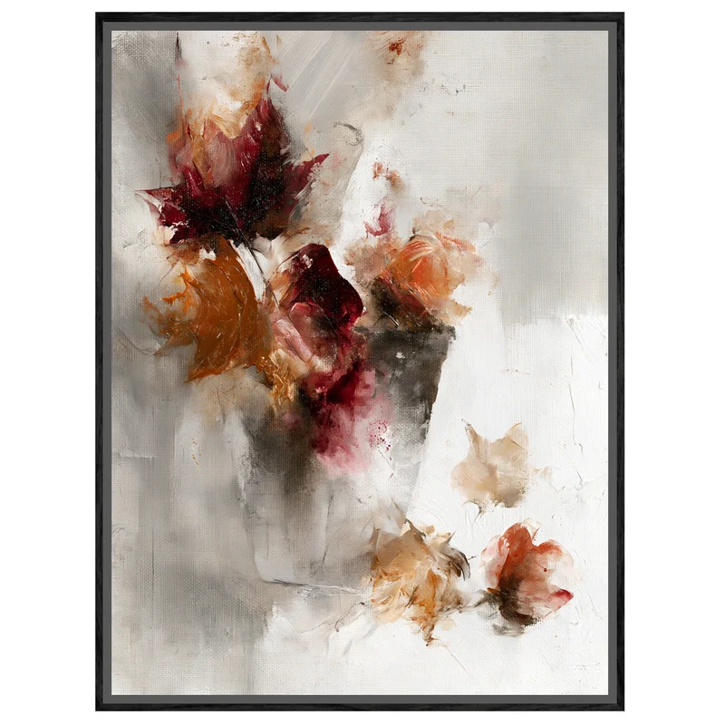 Herbstblumen Ölgemälde Leinwand