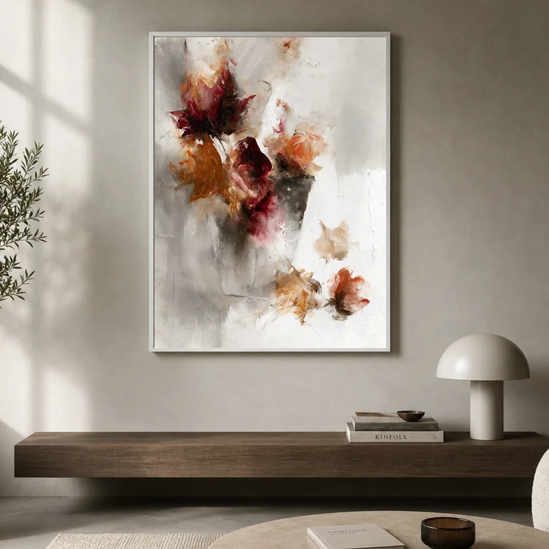 Herbstblumen Ölgemälde Poster