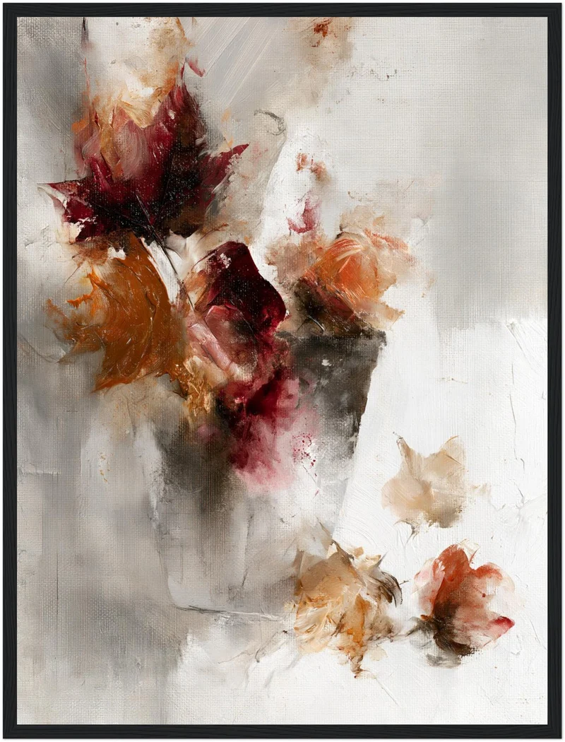Herbstblumen Ölgemälde Poster