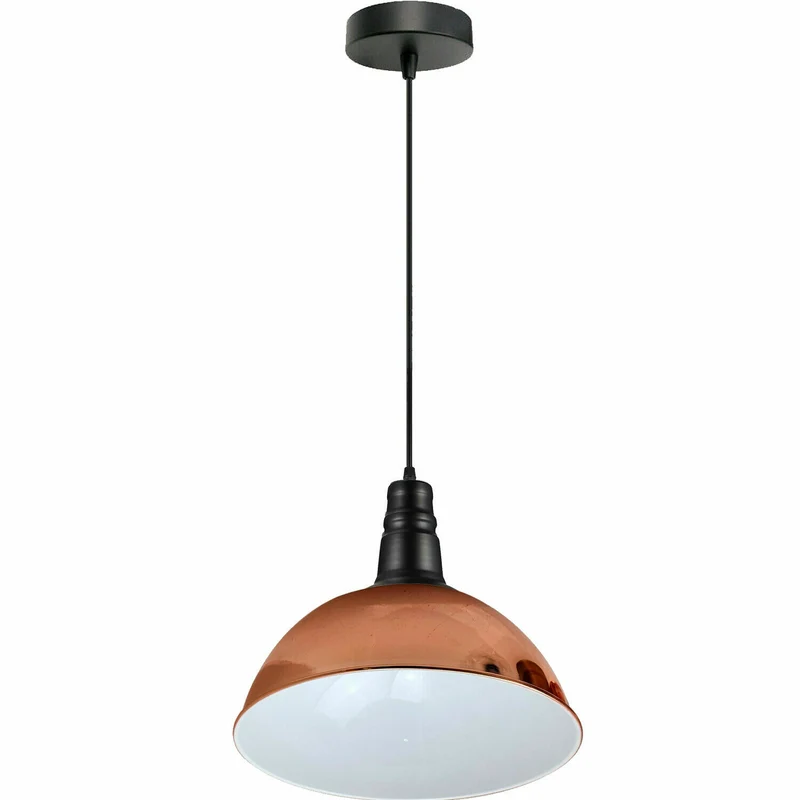 Industrielle Pendelleuchte Hängeleuchte Metall E27 messing Pendellampe~3828