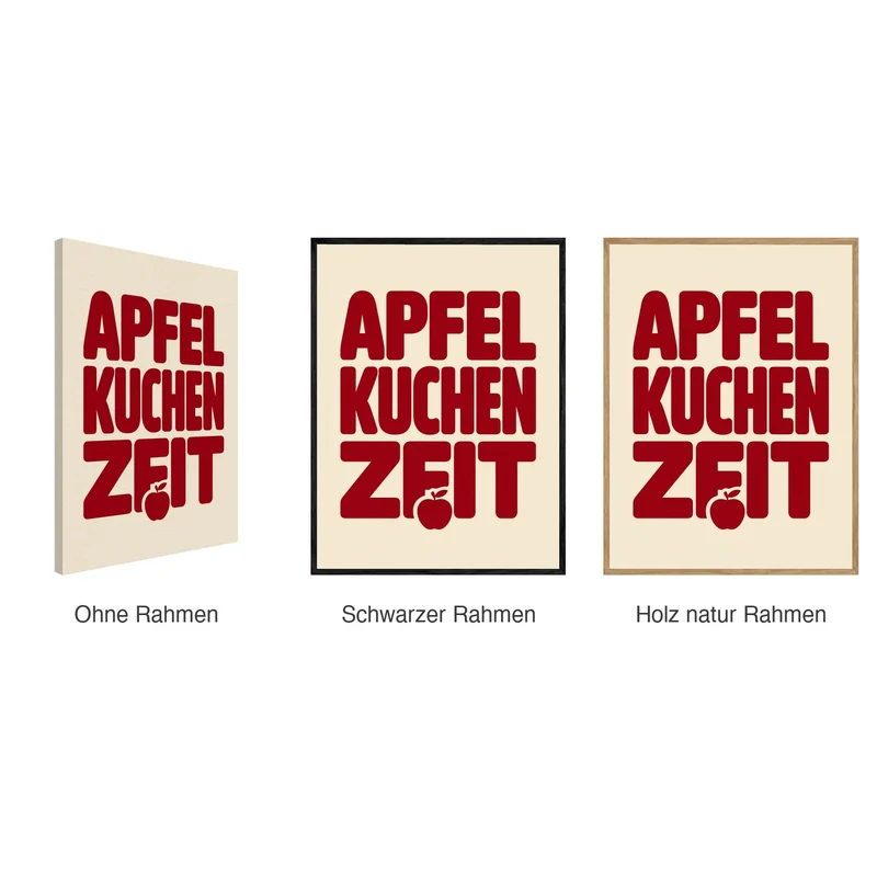 Apfel Leinwand Set – Retro & Stillleben (2er)