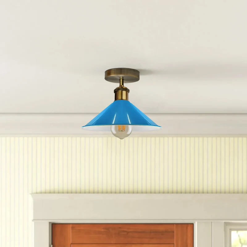 Unterputz Deckenleuchte – Vintage Trichter Deckenlampe Küche | Ø22cm | E27 ~3927