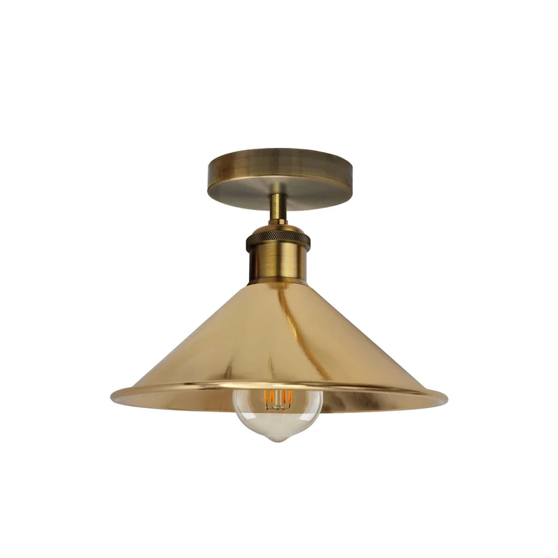 Unterputz Deckenleuchte – Vintage Trichter Deckenlampe Küche | Ø22cm | E27 ~3927