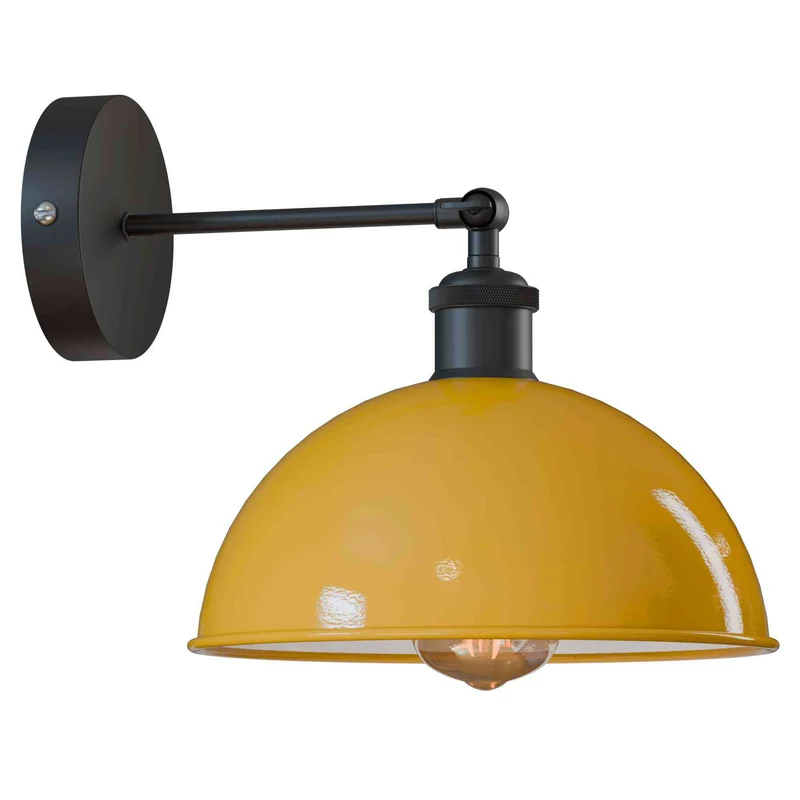 Gelenk Wandleuchte Schwarz – Industrie Loft Nachttisch Leselampe | Ø21cm | E27 ~3924