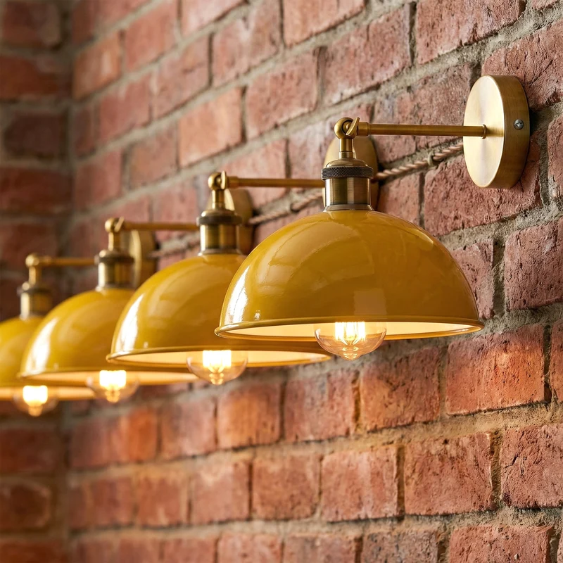 Bauhaus Wandleuchte – Vintage Gelenk Wandlampe Industrial | Ø 21cm | E27 ~3923