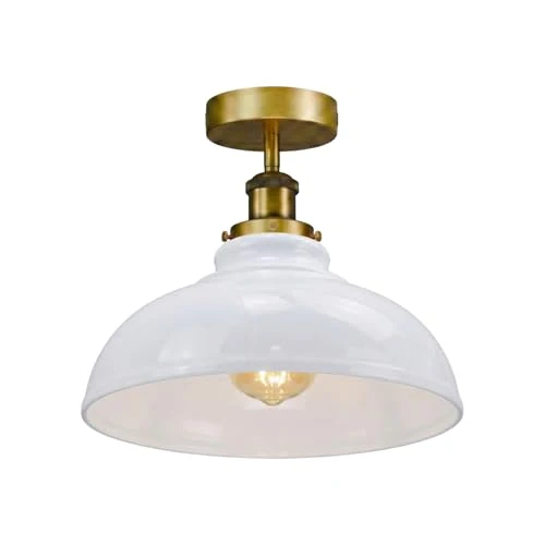 Industrie Deckenleuchte – Vintage Unterputz Halbschalen Lampe | Ø29cm | E27 ~3922
