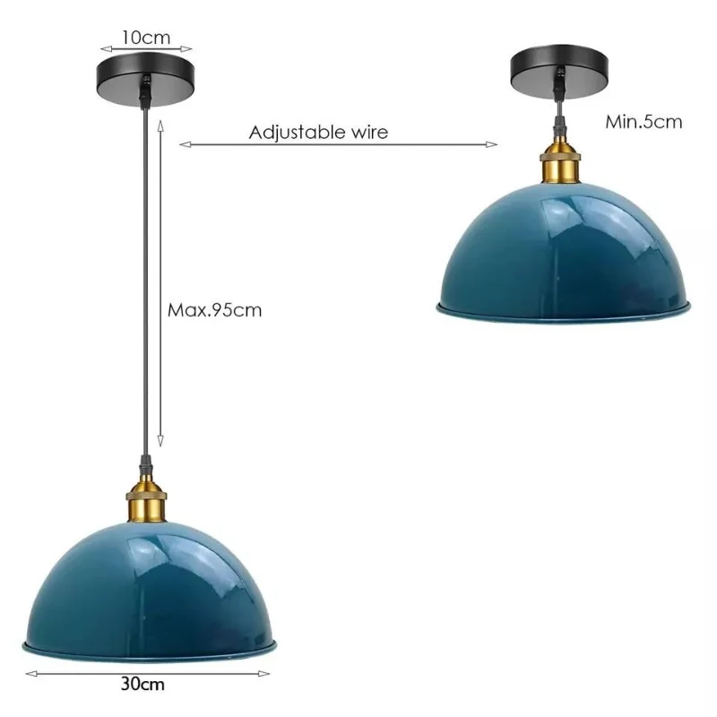 Retro Pendelleuchte Vintage Bunt Ø30cm | LEDSONE ~3861