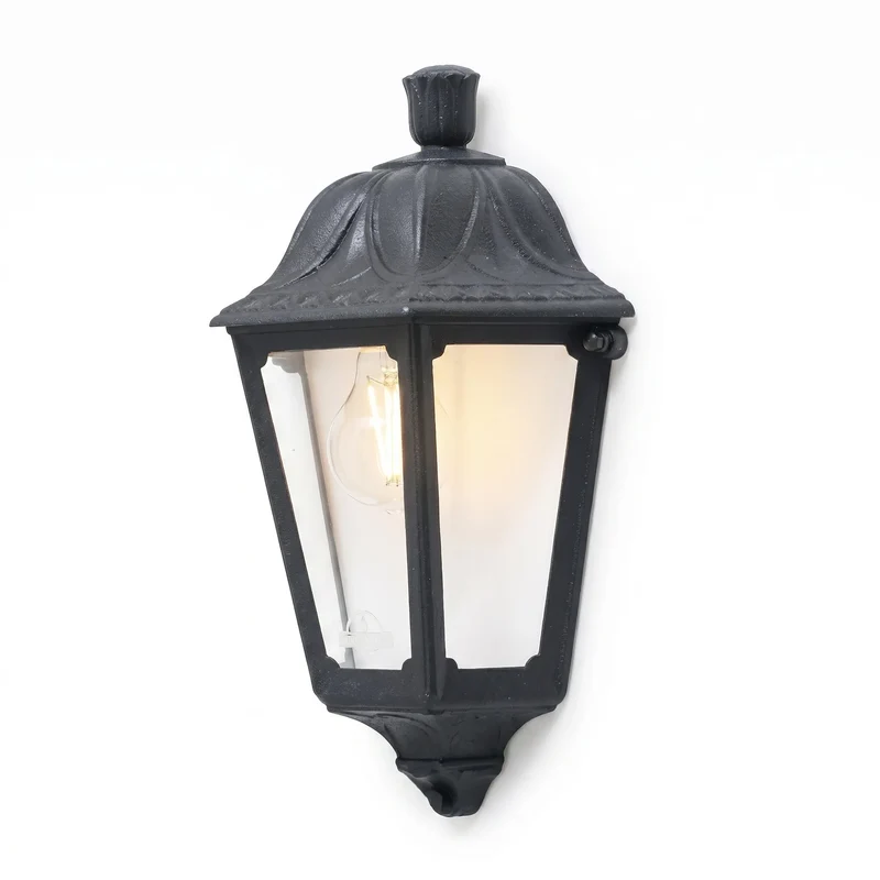 Vintage Außenwandleuchte IP55 Schwarz E27 Gartenleuchte~3830