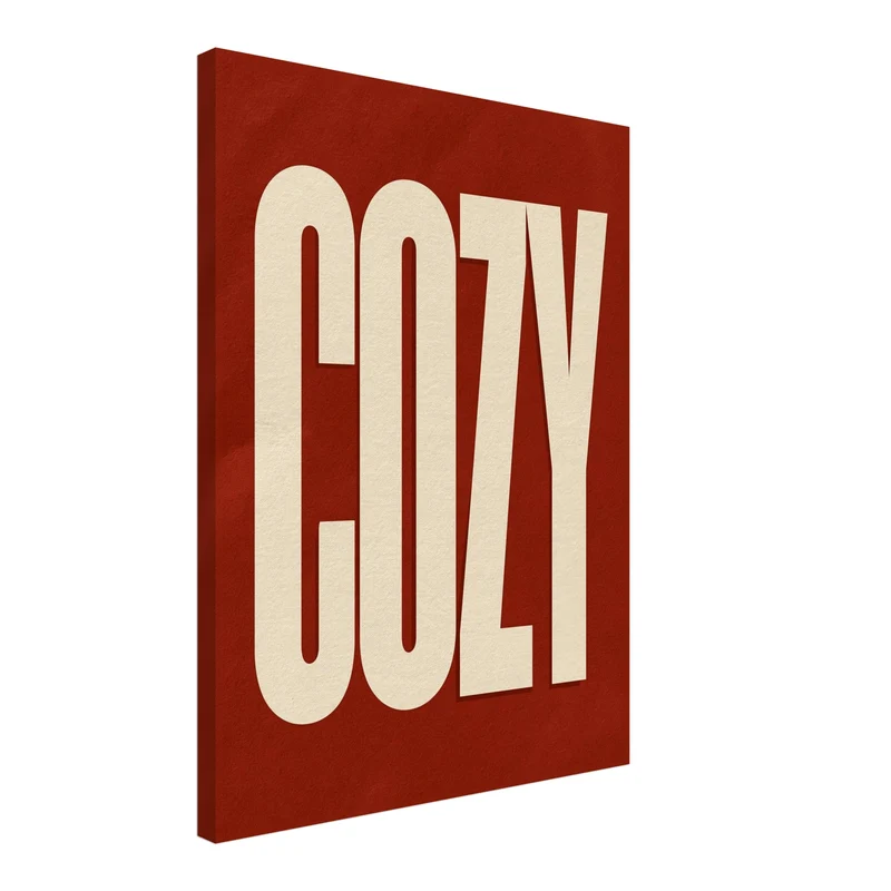 Cozy Leinwand Set – Herbstwald & Schriftzug (2er)