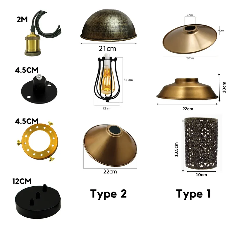 Mehrarmige Hängelampe Schwarz – Vintage Pendelleuchte Esstisch ~3913