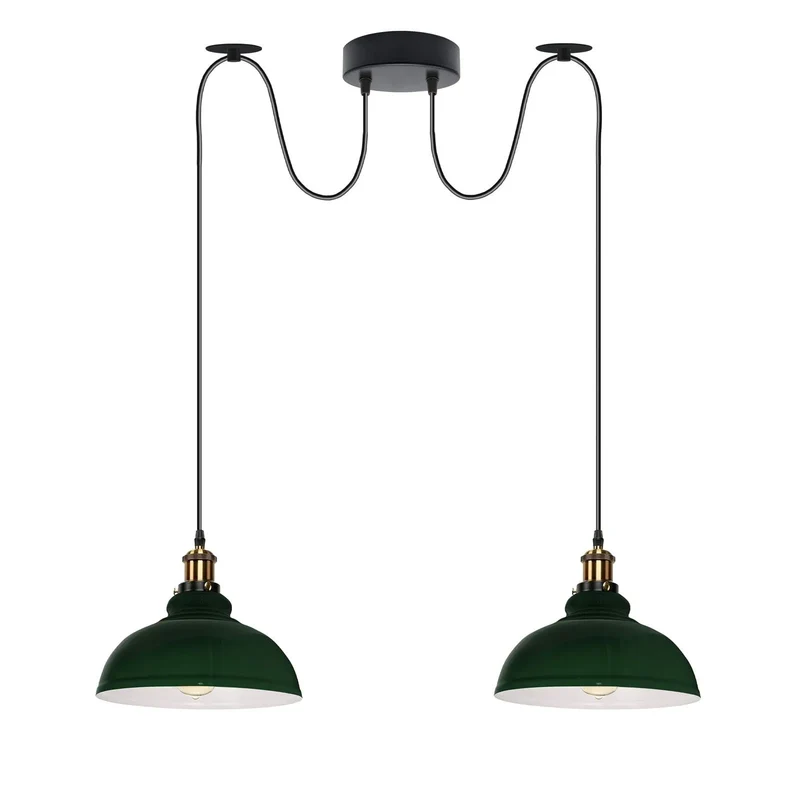 Spinnen-Pendelleuchte 2er-Köpfen, Affenschaukel restaurant bar Deckenlampe E27 ~3800