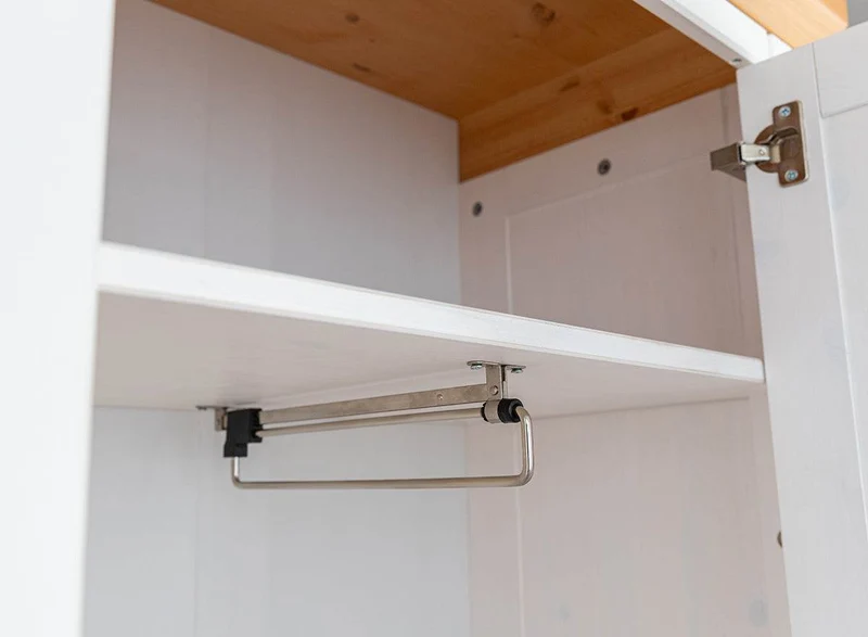 Schmaler Schrank aus Massivholz | Wohnzimmerschrank Marone Elite mit zwei Schubladen
