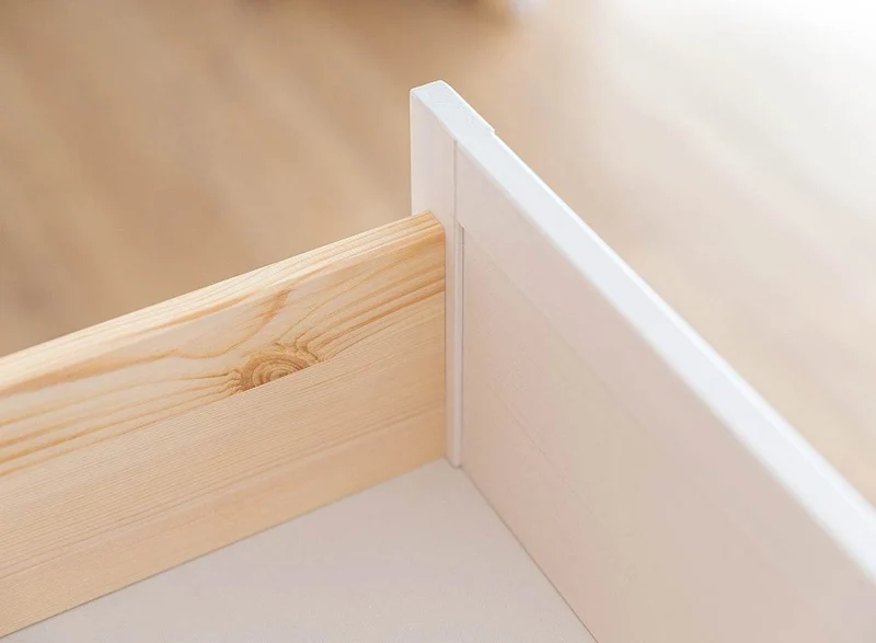 Kleines TV-Board aus Massivholz | Lowboard Marone Elite mit zwei Schubladen