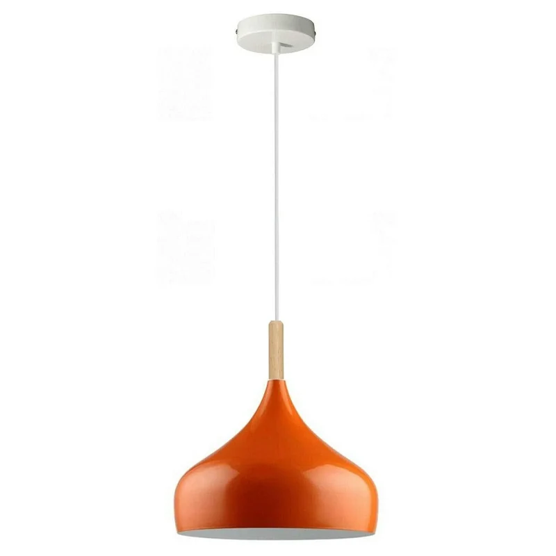 Skandinavische Pendelleuchte aus Holz & Metall Moderne Kücheninsel E27 ~3796