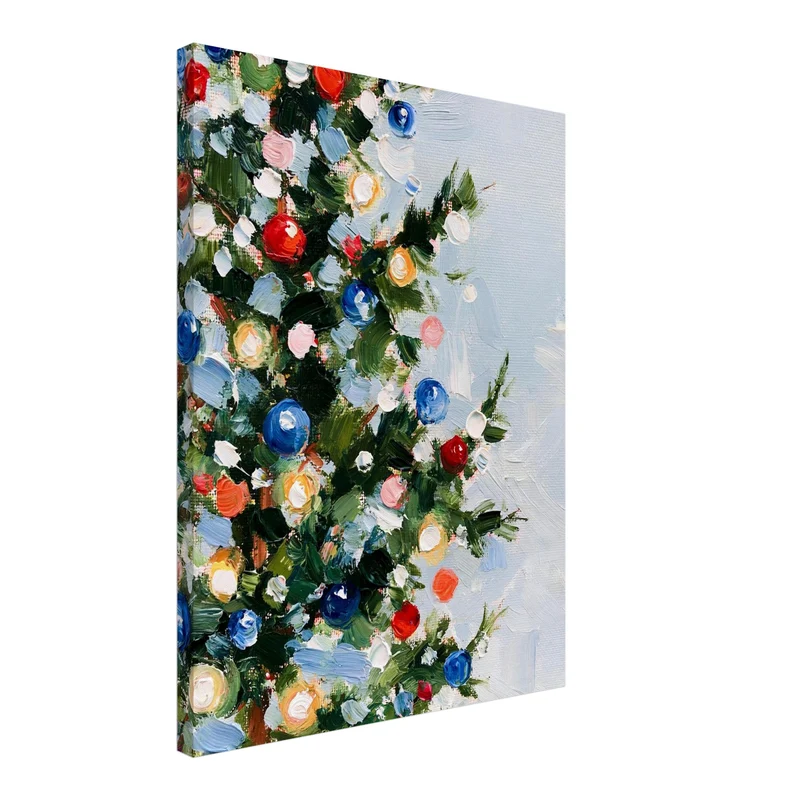 Weihnachtsbaum Leinwand Set – Ölgemälde & Farben (2er)