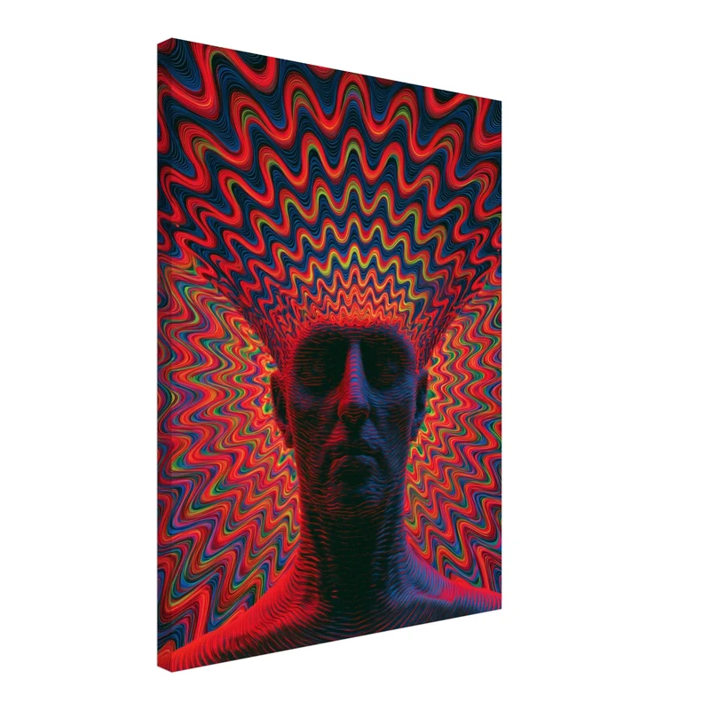 Psychedelic Leinwand Set – Köpfe in Neon (3er)
