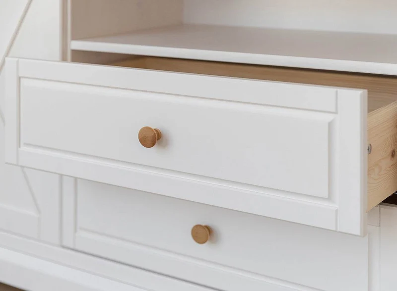 Sideboard aus Massivholz | Zweitürige Wohnzimmerkommode Marone Elite mit zwei Schubladen