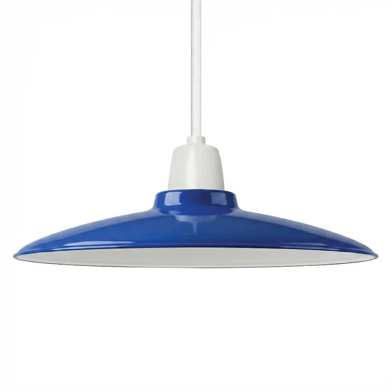Flacher Metalllampenschirm 25,5 cm für E27 Deken Pendelleuchten ~3683