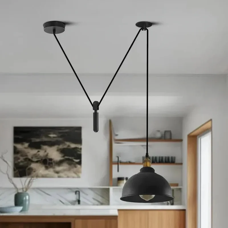 LEDSone Flaschenzug Pendelleuchte Lampe E27 Metall ~3757