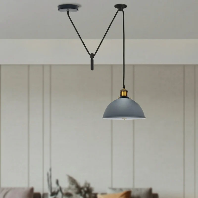 LEDSone Flaschenzug Pendelleuchte Lampe E27 Metall ~3757