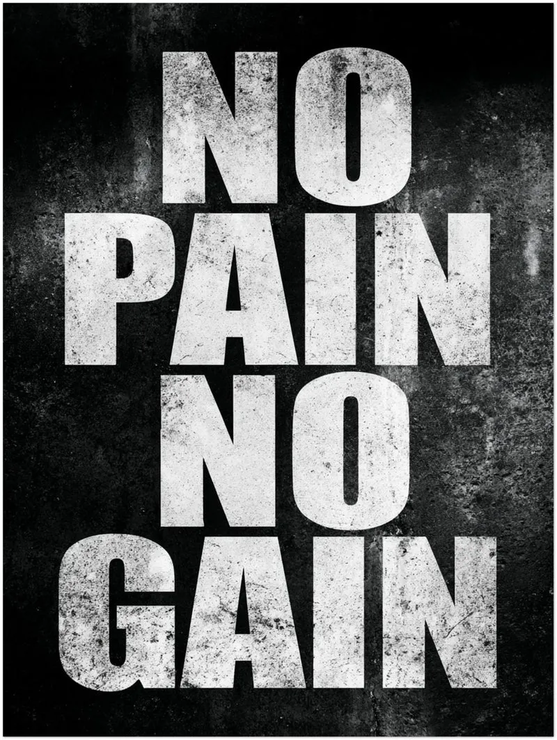 Fitness Motivation Poster Set – Schwarzweiß (3er)