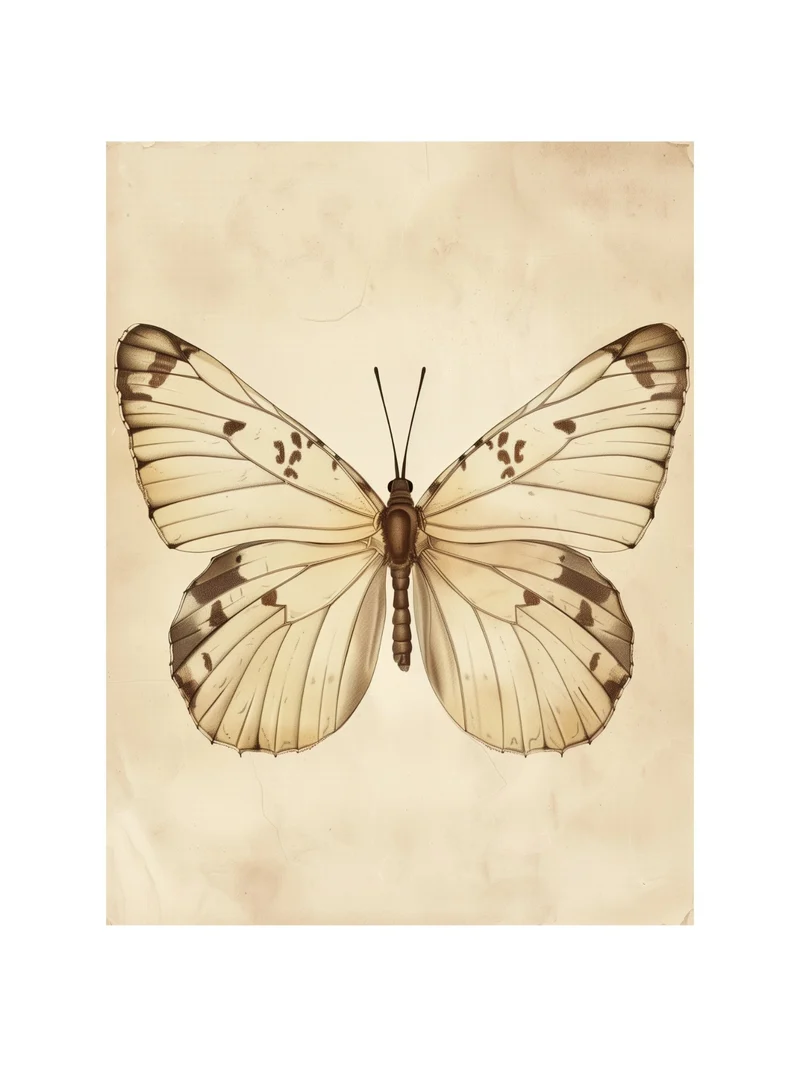 Vintage Schmetterling Poster Set (3er)