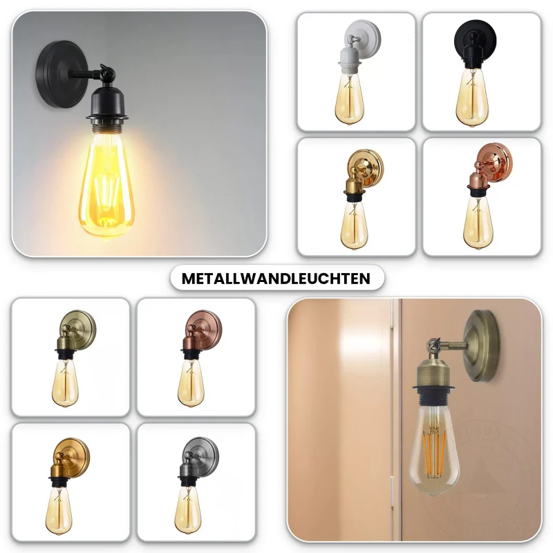 Wandlampe Vintage E27 Industrie Innen Verstellbare ~3736