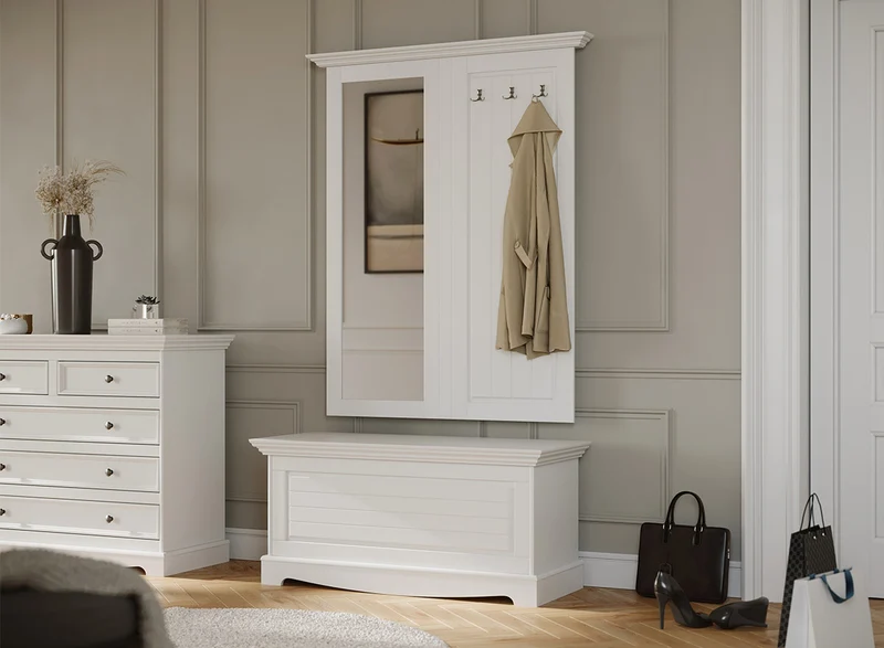 Bologna Elegante Spiegel-Garderobe – Ihr stilvoller Einstieg in ein organisiertes Zuhause