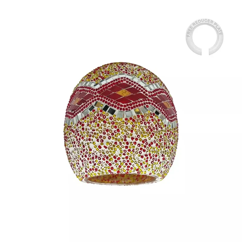 Mosaik-Glaslampenschirm Tiffany Handgefertigt Ersatzschirm E27/B22 ~3766