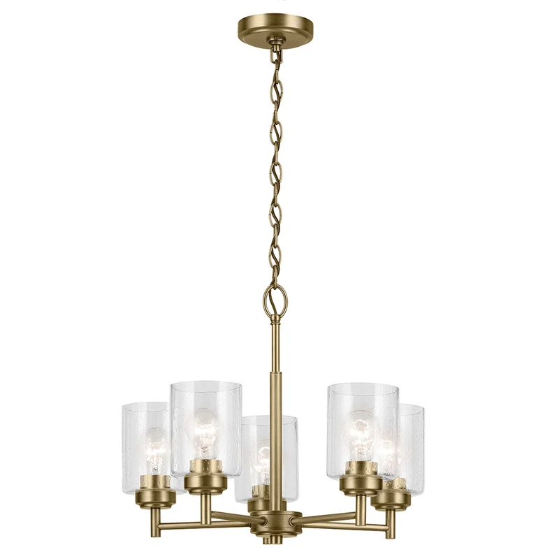 Kronleuchter Winslow 5-flammig Messing Ø 50cm