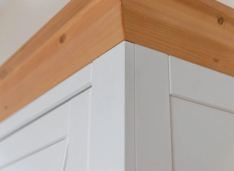 Großes Sideboard aus Massivholz | Viertürige Wohnzimmerkommode Marone Elite mit Schubladen