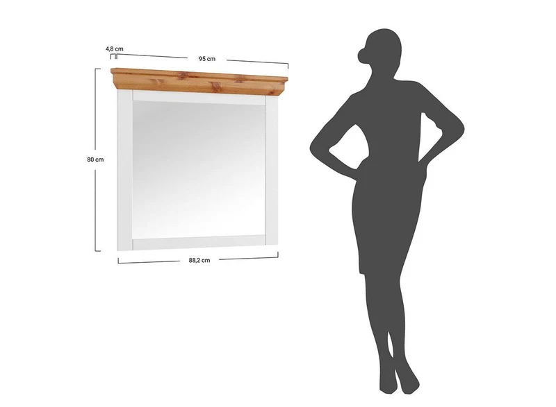 Wandspiegel aus Massivholz | Spiegel Marone Elite Tabacco