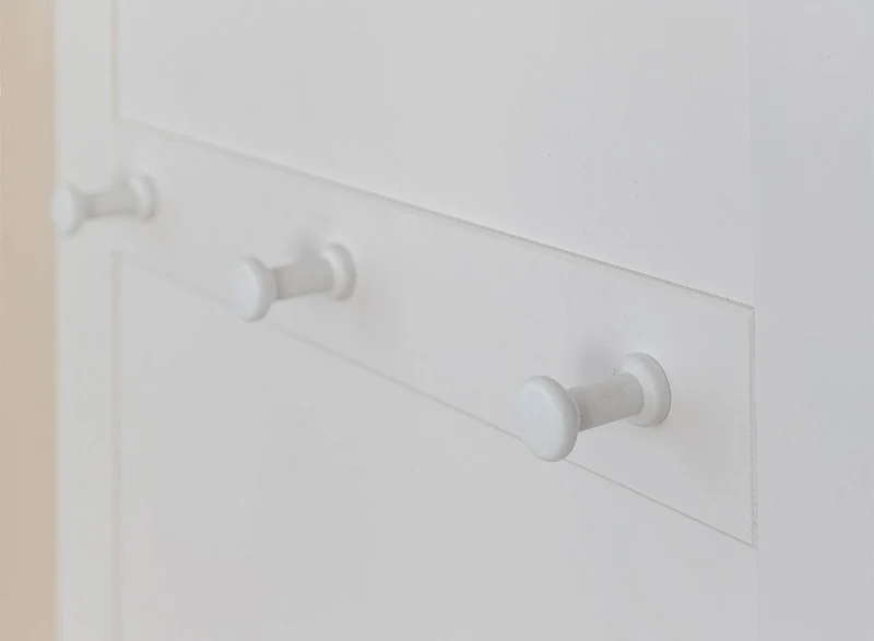 Garderobenpanel aus Massivholz | Hängegarderobe Marone Elite Tabacco mit 8 Haken