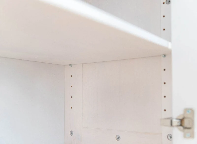 Schmaler Schrank aus Massivholz | Wohnzimmerschrank Marone Elite Tabacco mit zwei Schubladen