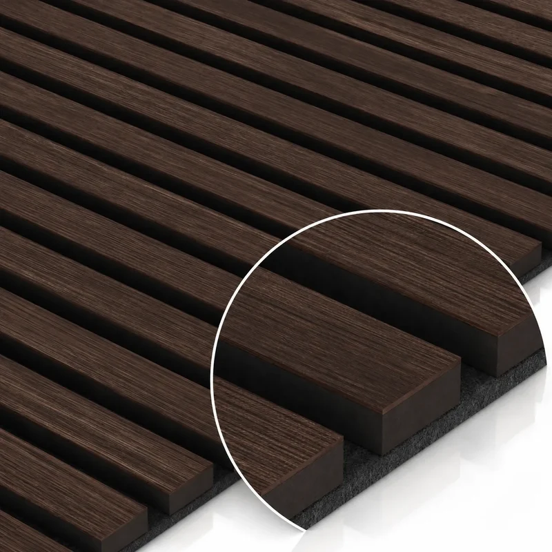 Chestnut Wood Slat Wall Panelling - 60 x 60 cm
