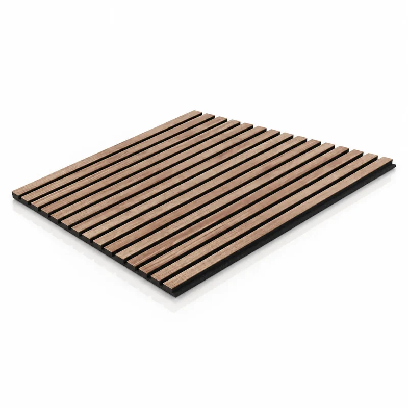 Walnut Wood Slat Wall Panelling - 60 x 60 cm