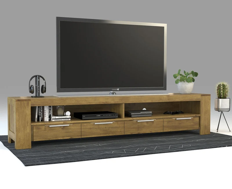 Robosto TV-Sideboard Birke Massivholz – Handgefertigtes Longboard für Ihr Wohnzimmer