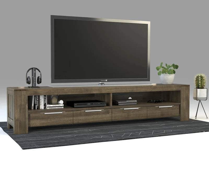 Robosto TV-Sideboard Birke Massivholz – Handgefertigtes Longboard für Ihr Wohnzimmer