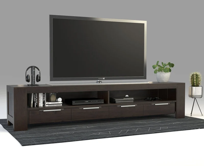 Robosto TV-Sideboard Birke Massivholz – Handgefertigtes Longboard für Ihr Wohnzimmer