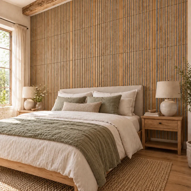 Oak Grey Wood Slat Wall Panelling - 60 x 60 cm