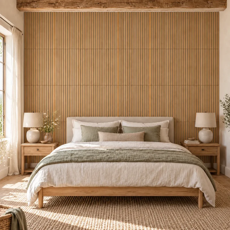 Oak Grey Wood Slat Wall Panelling - 60 x 60 cm