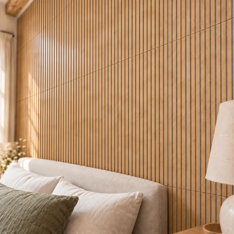 Oak Grey Wood Slat Wall Panelling - 60 x 60 cm