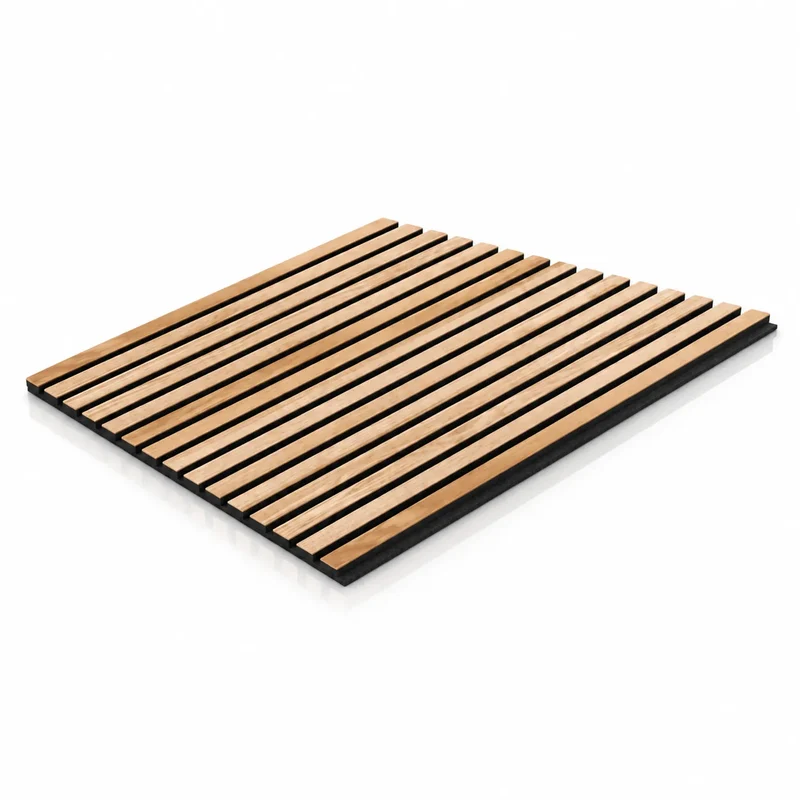 Oak Black Wood Slat Wall Panelling - 60 x 60 cm
