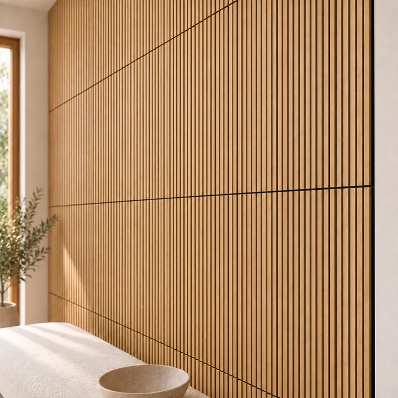 Oak Black Wood Slat Wall Panelling - 60 x 60 cm