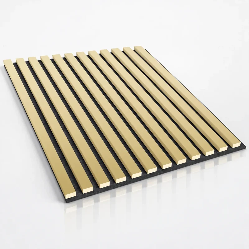 Wooden Acoustic Panels - GOLD Wall Slats