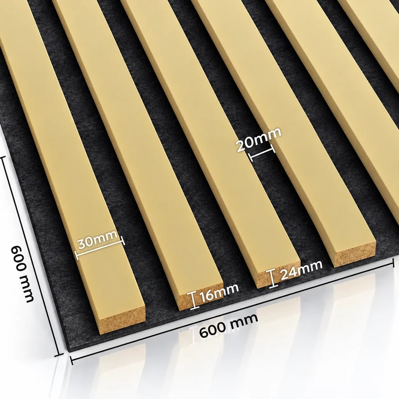 Wooden Acoustic Panels - GOLD Wall Slats