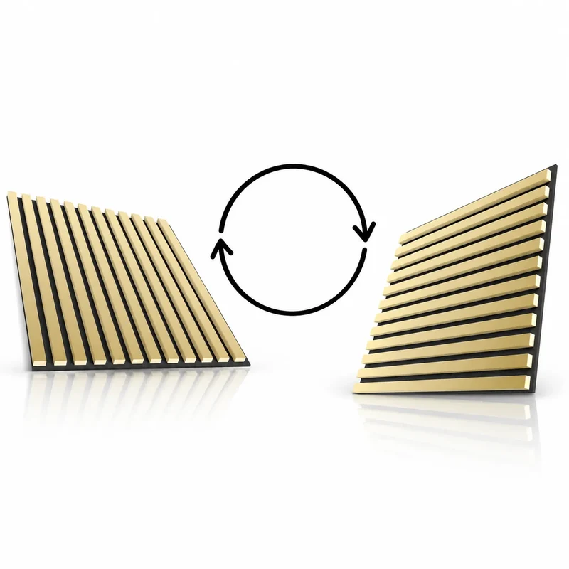 Wooden Acoustic Panels - GOLD Wall Slats